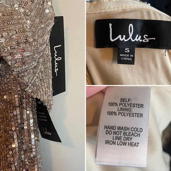 Lulu's Perfect Kiss Sequin Strapless Midi Dress Party Holiday Silver Small NWT - Picture 10 of 10